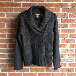 Junior's Sweater‎ Project - V-neck Sweater - Black - Size L